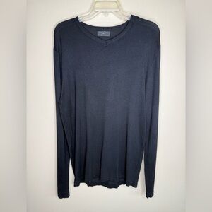 Zara Man Light Sweater Cotton V-Neck Pullover Long Sleeve Size XL